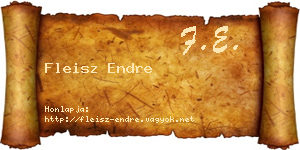 Fleisz Endre névjegykártya